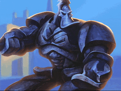 A zoom-in shot of Drake DuCaine's statue