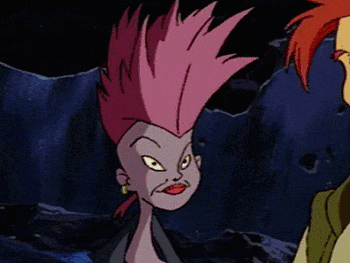 Mookie as a mutant in the future, with a face that's half yellow and half purple