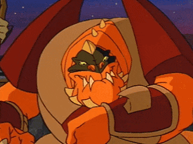 Siege speaking with Dragaunus via his communicator